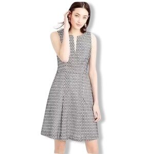 J. Crew Contrast Eyelet Sleeveless Sheath Dress